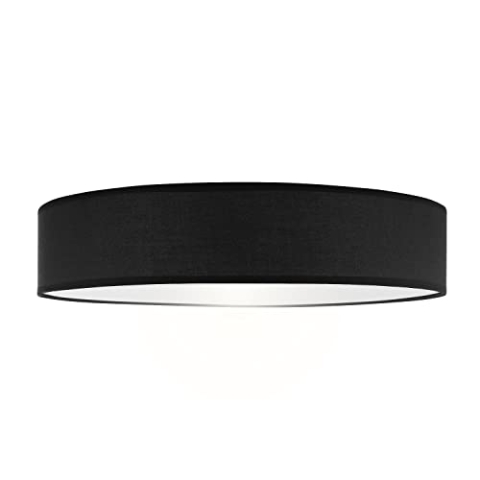 Smartwares Deckenleuchte – Textilschirm – 60 cm Ø – 4x E27 – Max. 18 W – Für LED geeignet – Schwarz – IDE-60047