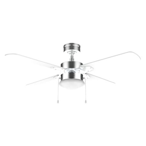 Cecotec - Deckenventilator mit Licht EnergySilence Aero 450 IronWhite, 50W DC Motor, Durchmesser 106 cm, 3 Geschwindigkeiten, 4 umkehrbaren Flügeln und Winter-Sommer-Modus