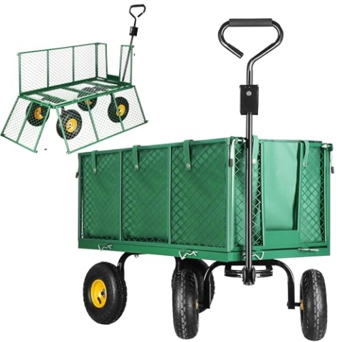 SPRINGOS Bollerwagen Handwagen Transportwagen herausnehmbare Plane bis 400 kg belastbar