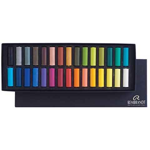Rembrandt Professionelles Weiche Pastelle Set Allgemeine Farbauswahl | 30 halbe Pastelle