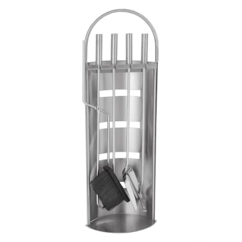 raik 21.02.739.2 Kaminbesteck, 4-teilig, Edelstahl, 68cm