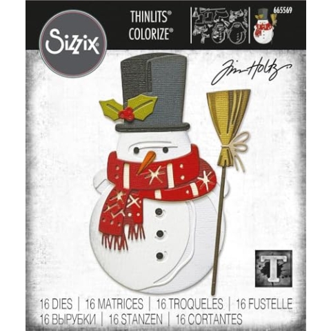 Sizzix Thinlits Stanzschablonen 16PK Winston, koloriert von Tim Holtz, 665569, One Size