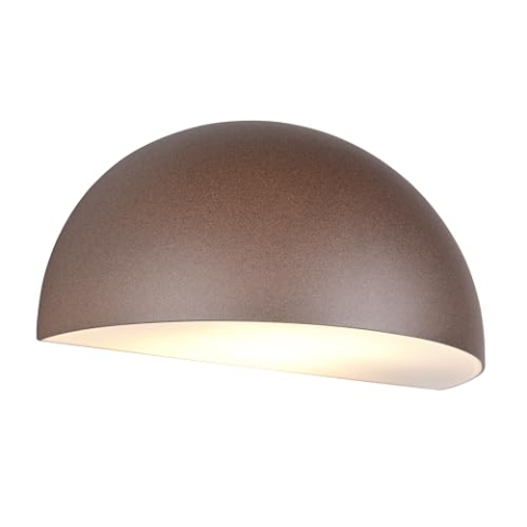 Trio Leuchten Außen Wandleuchte Maas 262460124, Aluminium Druckguss rostfarbig, Schirm Kunststoff, exkl. 1x E27