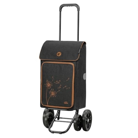 ANDERSEN Einkaufstrolley - Quattro Shopper Erbo schwarz 45 L Einkaufswagen, groß, Thermo, vielseitig, höhenverstellbar, leise Räder, multifunktional, Räder abnehmbar