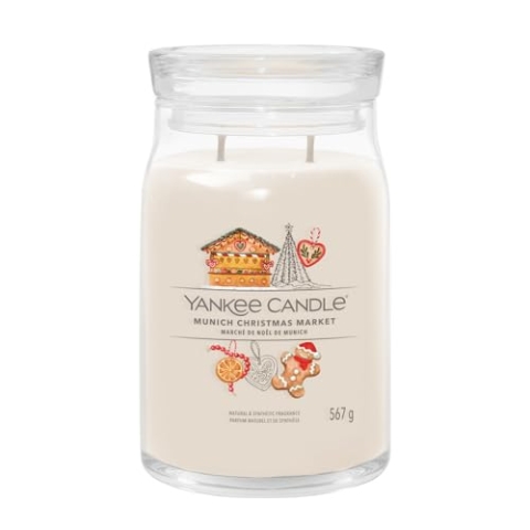 Yankee Candle Duftkerze im Glas (groß) Munich Christmas Market - Signature Kerze mit Brenndauer bis zu 90 Stunden