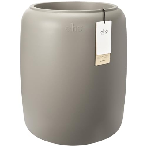 elho Amber Beads Medium 40 - Blumentopf für Innen und Außen - 100% Recyceltem Plastik - Ø 39.2 x H 47.6 cm - Beige/Balanced Beige