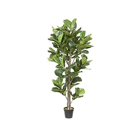 HTT Decorations - Künstlicher Fikus Lyrata (Geigenfeige) - Hochwertige Kunstpflanzen - 190 cm hoch