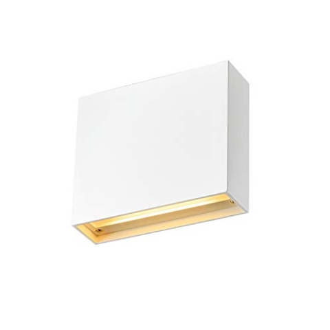 SLV LED Aufbauleuchte QUAD FRAME 14 | Wandleuchte zum Aufbau| Eckig, Weiß, 2700/3000K Warmweiß | Stilvolle Wandleuchte, Aufbau-Strahler LED Treppen-Beleuchtung, Stufen-Licht, Treppenlicht