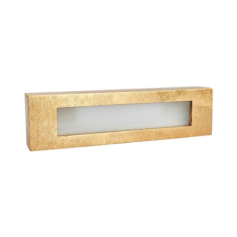 Lindby Gips Wandlampe in Gold, Up- and Downlight Effekt Wandleuchte 2 flammig für Wohnzimmer Esszimmer Küche Flur Gipsleuchte Wand innen IP20
