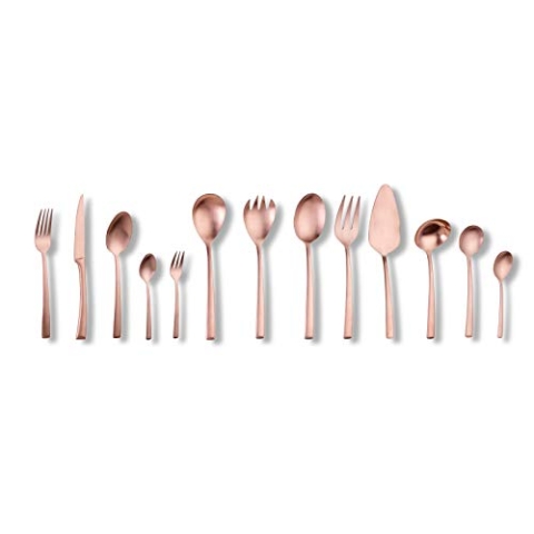 Echtwerk Tafelbesteck "Avelino", PVD bronze mattiert, 68-teilig, für 12 Personen, Edelstahl 18/10, Besteck Set, inkl. Aufbewahrungs-Kassette