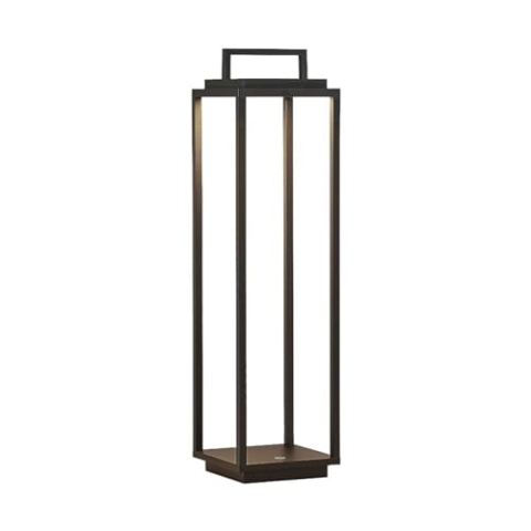 Lucande LED (Laterne) 'Elaja' (Touchdimmer) mit USB Anschluss dimmbar (spritzwassergeschützt) (Modern) in Schwarz aus Aluminium (1 flammig,), Touch Lampe