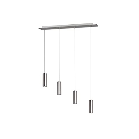 Trio Leuchten Pendelleuchte Marley 312400407, Metall Nickel matt, Pendel 4-flammig, exkl. 1 x GU10