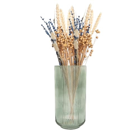 Point-Virgule Vase, deko Wohnzimmer, blumenvasen aus Glas, wunderschön, grün, 14.3x28cm