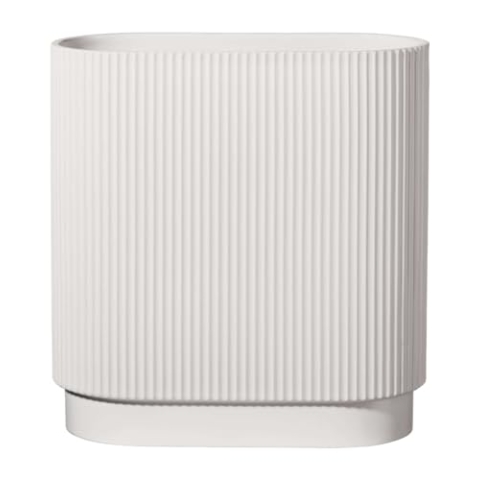 ASA 63014091 art deco Vase,Porzellan, Weiß, 26x12x30cm, Oval