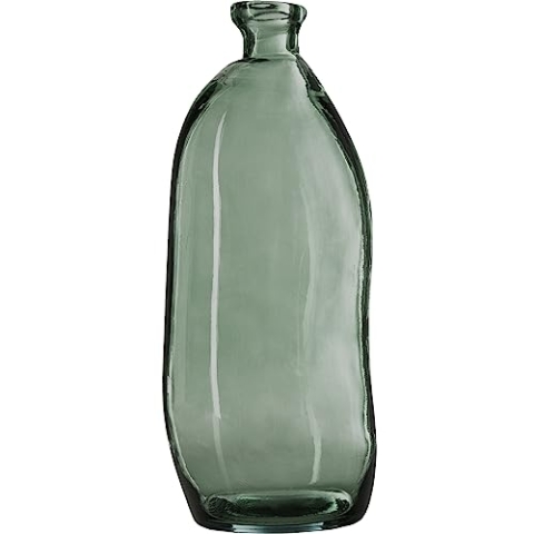 Atmosphera - Vase Dame Jeanne - recyceltes Glas - khakigrün H 51 cm - Khaki
