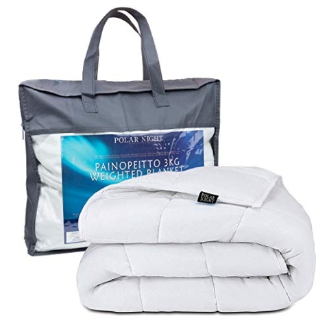 Polar Night Gewichtsdecke für Erwachsene 150 x 200 cm, 13kg, Weighted Blanket für tiefen Schlaf, Schwere Decke, Therapiedecke aus 100% Baumwolle, Entspannungsdecke Oeko-TEX® 100 Standard Bettdecke
