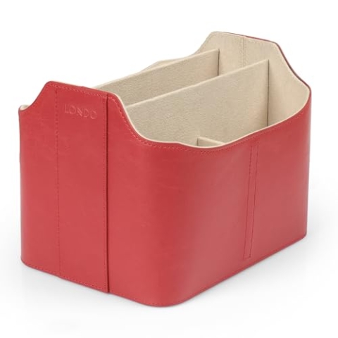 Londo Leder Fernbedienung Organizer und Halter mit Tablet Fach, Fernbedienungshalter - Multifunktion Aufbewahrung