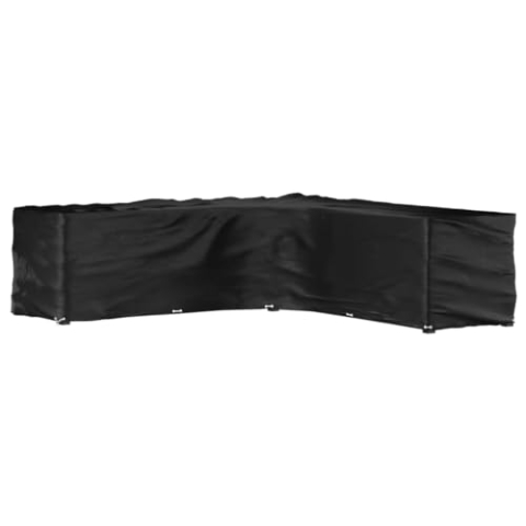 vidaXL Gartenmöbel Abdeckung, Abdeckplane Wasserdicht UV-beständig, Schutzhülle in L-Form mit 20 Ösen, Garnitur Schutzhaube Abdeckplane für Rattanmöbel, 300x300x90cm