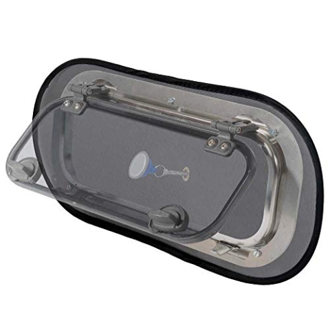 Waterline Design Insektenschutzgitter für Boots-Portlights/Fenster Moskitonetz in Universalgröße, Befestigung von innen mit Magnet, passend für alle Marken. (1430, 2er-Pack) Luke ist nicht im