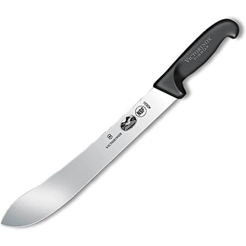 Victorinox, coltello da macellaio Fibrox, nero, lunghezza: 31 cm, 5.7403.31