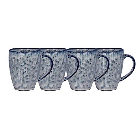 Broste Tasse Nordic Sea 250 ml Steingut grau 8 x 10 cm - 4er Set