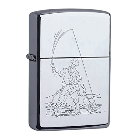 Zippo 1110006 Nr. 250 Fisherman, Chrome High Polished, 1 x 3,5 x 5,5 cm