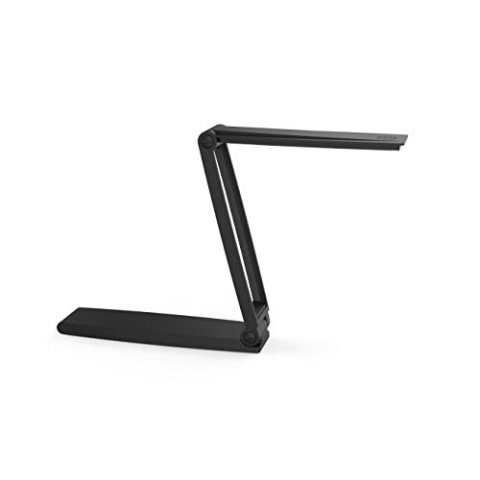 Akku LED-Leuchte MAULzed, mobile Lampe in Schwarz, faltbar, dimmbar, 2040 Lux, warmweiß