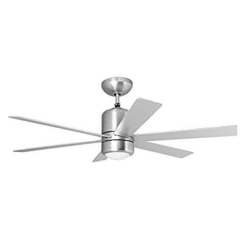 Orbegozo CP 50120 - Deckenventilator mit Licht und Fernbedienung, 6 Blätter, 120 cm Durchmesser, Leistung von 65 W, 3 Stufen, Chromfarbe