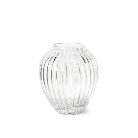 Kähler Vase H14 cm Hammershøi aus mundgeblasenem Glas dänisches Design, klar