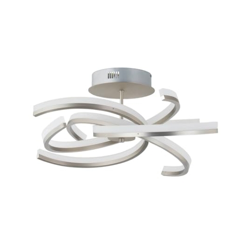 Lindby LED Deckenleuchte Divalis dimmbar (Modern) in Alu aus Aluminium (1 flammig,) - Lampe Deckenlampe Wohnzimmerleuchte