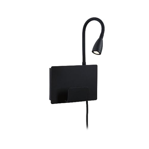 Paulmann 71101 LED Wandleuchte Halina USB C 2700K 200lm 230V 2,4W Schwarz matt Wandleselampe