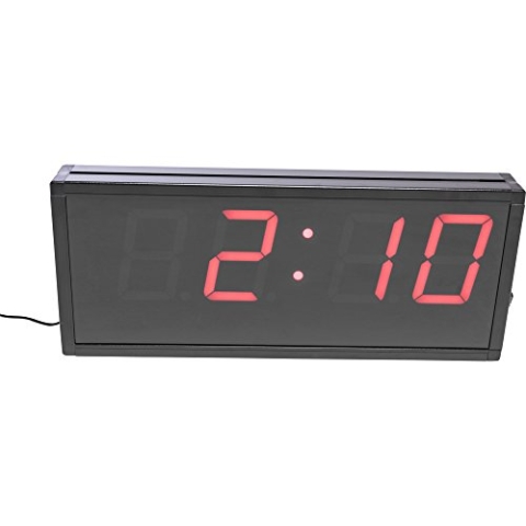 GORILLA SPORTS® Intervall Timer - 47,5x6x20cm, LED Digitaler, mit Fernbedienung, 6 Modi, inkl. Zubehör für die Wandmontage, Schwarz - Stoppuhr, Intervall-Timer, Fitness, Gym Timer, Countdown, Tabata