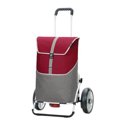 ANDERSEN Einkaufstrolley - Royal Shopper Plus Lasse rot 59 L groß, langlebig, robust, Aluminium, klappbar, Kugellagerad