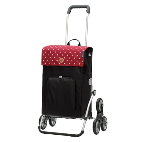 ANDERSEN Einkaufstrolley - Treppensteiger Royal Shopper Malit rot 49 L Einkaufswagen,langlebig,Thermo, Aluminium, klappbar, Räder abnehmbar, ...