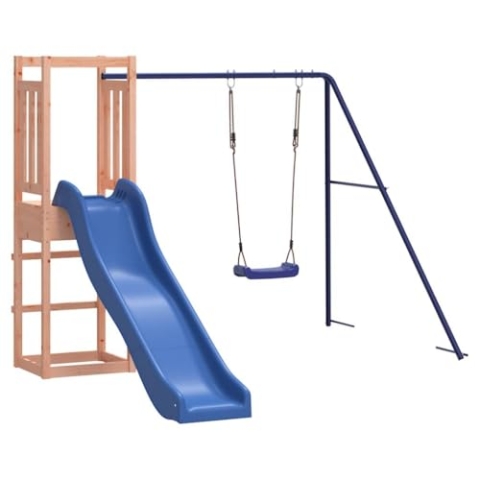 vidaXL Spielturm, Klettergerüst mit Rutsche Schaukel, Kinder Kletterturm, Spiel-Zubehör für Garten, Holz Spielplatz Spielhaus, Massivholz Douglasie