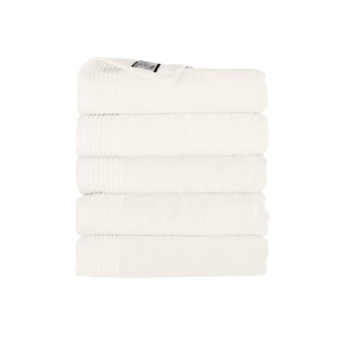 THE ONE TOWELLING Classic Handtücher - 70 x 140 cm - 5 Stück - Sparpackung - Hohe Feuchtigkeitsaufnahme - 100% gekämmte Baumwolle - Schnell trocknend - Handtuchset - Badetuch - Elfenbein Creme