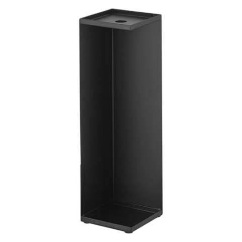 Yamazaki Tower' 7851 Toilettenpapierhalter für 3 Rollen, Stahl, Schwarz, 11,5 x 11,5 x 38,5 cm (LxBxH)