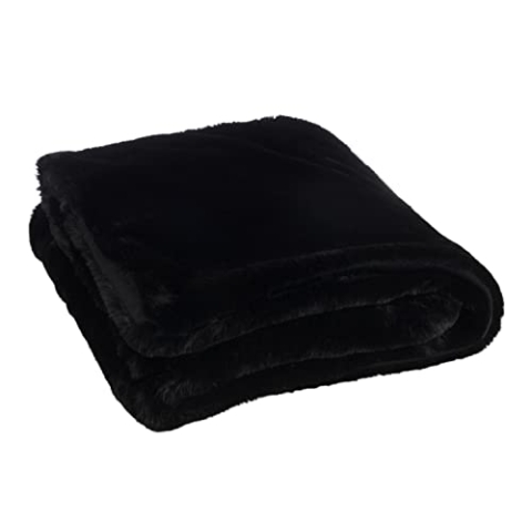 J-Line Plaid Cutie - Fleece-Decke - Polyester - 180x130 cm - Schwarz