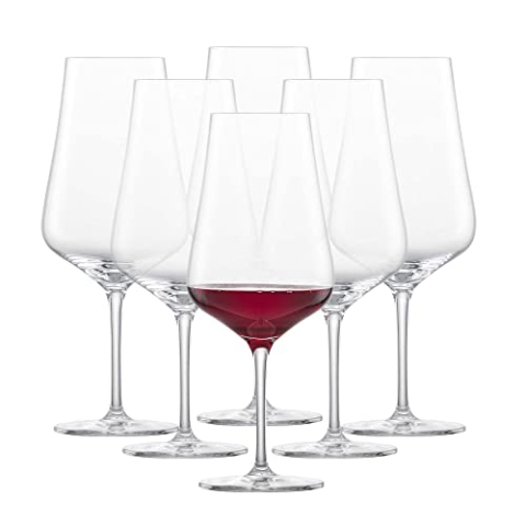 SCHOTT ZWIESEL Bordeaux Rotweinglas Fine (6er-Set), stilvolle Bordeauxgläser für Rotwein, spülmaschinenfeste Tritan-Kristallgläser, Made in Germany (Art.-Nr. 113767)