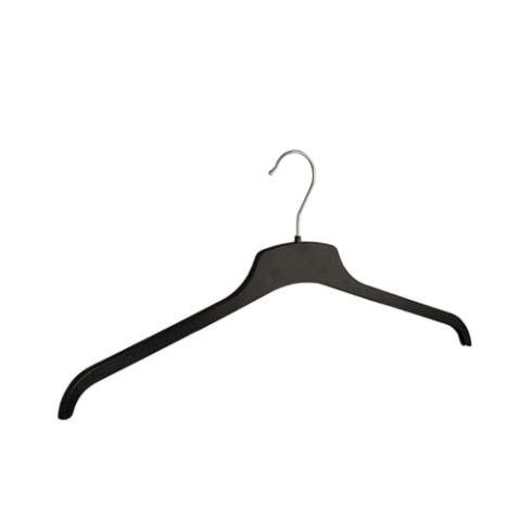 Kleiderbügel, Hemdenbügel, Blusenbügel, 40er Set, Kunststoff, Schwarz, Bluse, Shirt, Hemd, Jacke, 360° Drehbarer Haken, 47 cm (CTP47_00/40)
