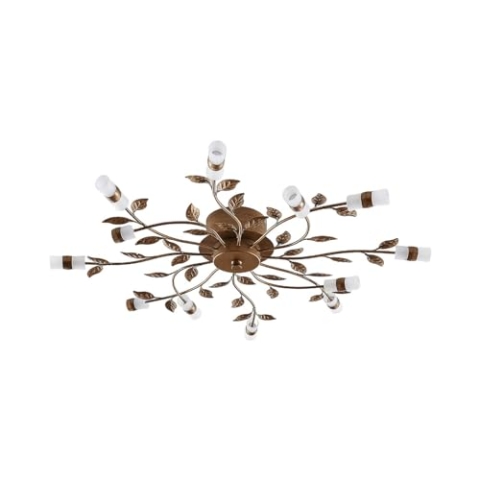Lindby LED Deckenleuchte Bentas (Florentiner) in Bronze aus Metall (12 flammig,) - Lampe Deckenlampe Wohnzimmerleuchte