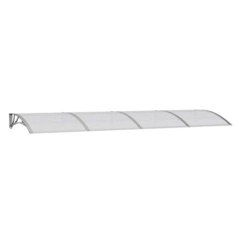 vidaXL Türvordach, Vordach für Haustür 350x100cm, Haustür Überdachung Haustürvordach, Pultvordach Haustürdach Pultbogenvordach, Grau Polycarbonat