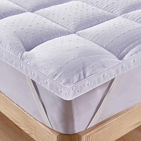 Bedecor Unterbett Matratzen Auflage Soft-Topper, Luxus-3D-Massage Bubbbles Abdeckung 135x190 cm