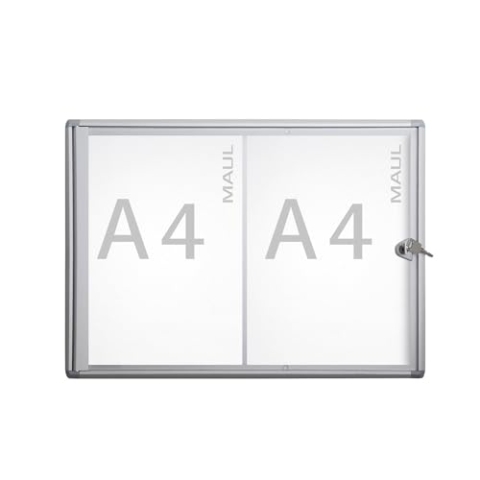 Maul Binnenvitrine Wand MAULextraslim whiteboard 2xA4 met Slot