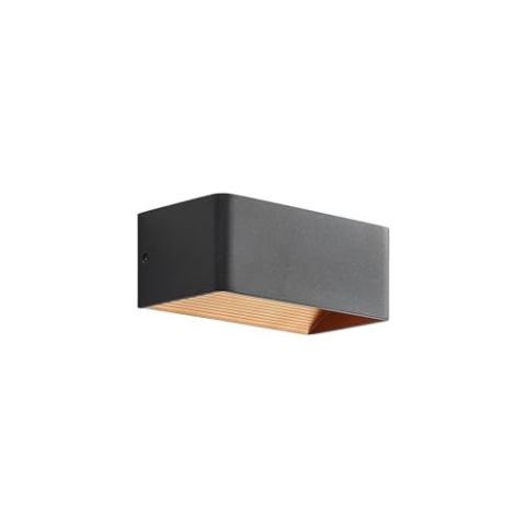 Arcchio LED Wandleuchte, Wandlampe Innen Karam (Modern) in Schwarz aus Aluminium (1 flammig) - Wandstrahler Wandbeleuchtung Schlafzimmer/Wohnzimmer Wohnzimmerleuchte