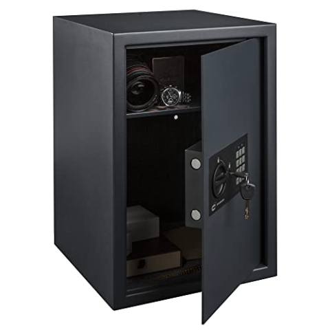 STANDERS - Elektronischer Safe - 50L - 50 x 35 x 35 cm - Wandtresor - Code-Safe - 2 Sicherheitsschlüssel - Elektronisches Passwort Tresor