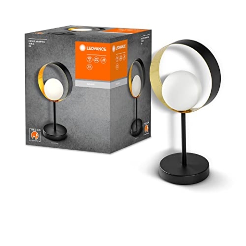 LEDVANCE DECOR Memphis Tischleuchte, schwarz/gold, mit G9 Sockel für den einfachen Austausch des Leuchtmittels, kann mit einfacher oder smarter Lampe bestückt werden, Schutzklasse IP20