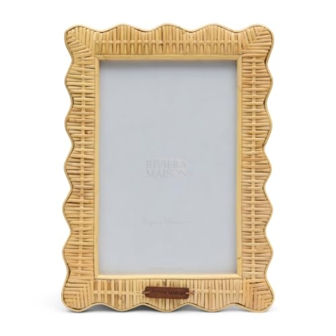 Riviera Maison Rustic Rattan Wavy Photo Frame 20x30 - Rattan, Glas