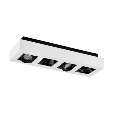 Arcchio Deckenlampe flexibel ausrichtbare Strahler, Deckenstrahler weiß 47x14 cm Deckenspot 4x GU10 ohne Leuchtmittel Deckenleuchte Spotleuchte Spots