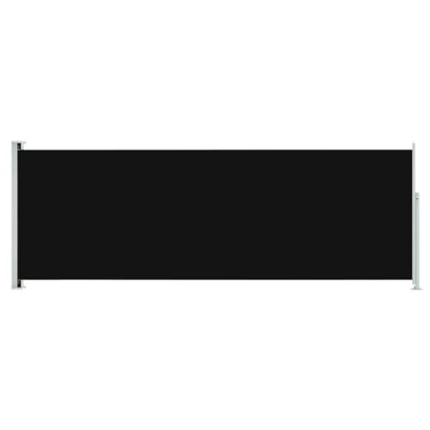 vidaXL Seitenmarkise Ausziehbar Sonnenschutz Sichtschutz Windschutz Seitenwandmarkise Seitenrollo Markise Balkon Garten Terrasse 220x600cm Schwarz